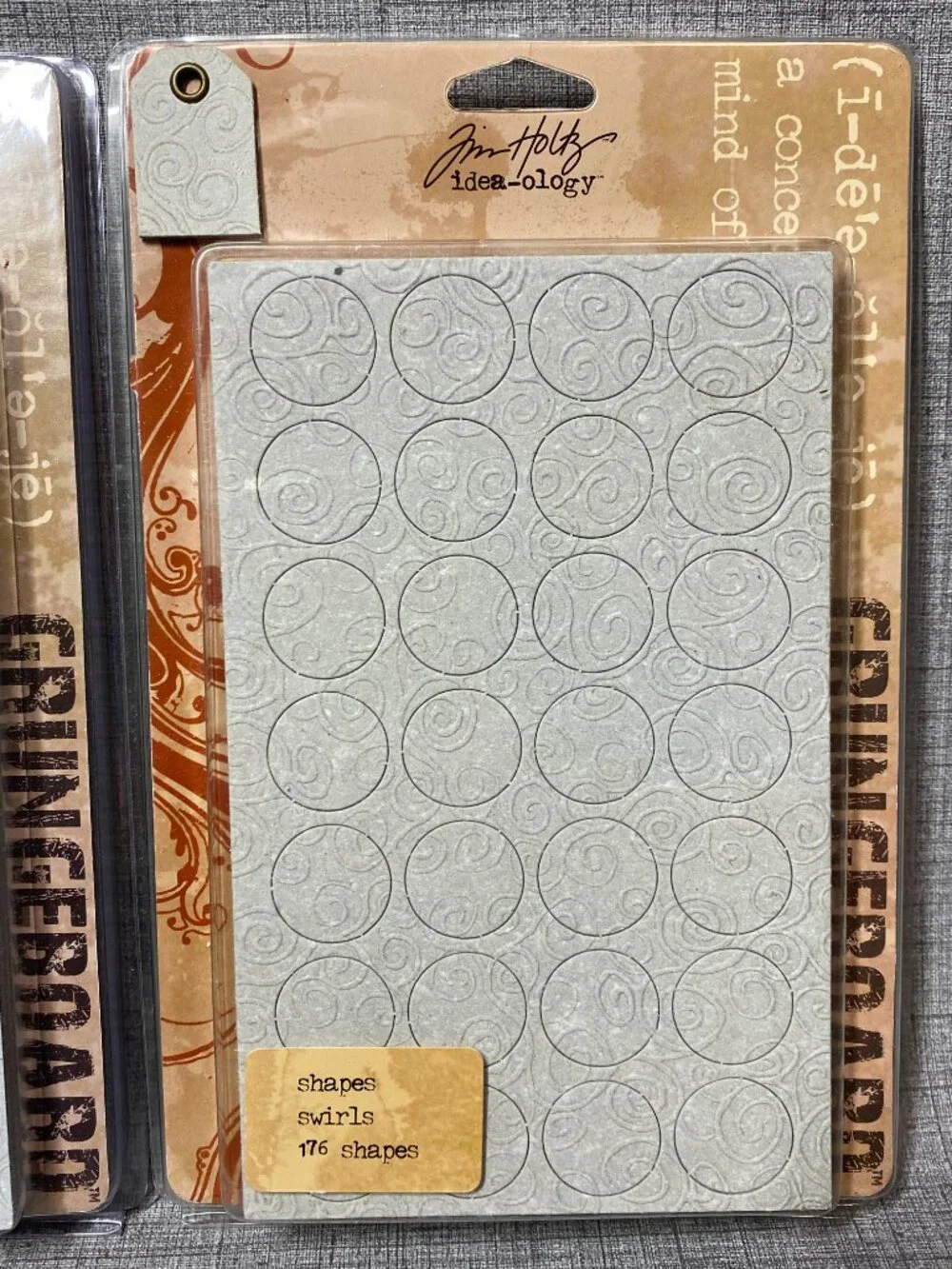 NEW Tim Holtz Idea-ology Grungeboard Swirls Basics & Swirls Shapes